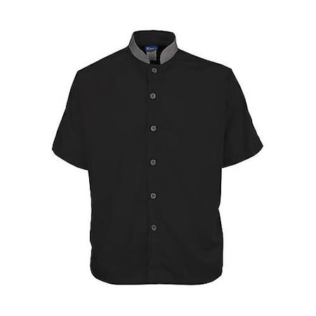 XL Poplin Lightweight Black And Slate Cooks Shirt